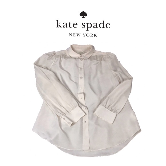 kate spade Tops - Kate Spade Cream Blouse. Sz L